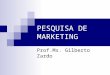 PESQUISA DE MARKETING Prof.Ms. Gilberto Zardo. PESQUISA QUALITATIVA Para alguns objetivos de pesquisa, necessitamos compreender “em profundidade” as motivações