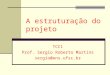 A estruturação do projeto TCC1 Prof. Sergio Roberto Martins sergio@ens.ufsc.br
