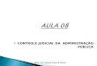 CONTROLE JUDICIAL DA ADMINISTRAÇÃO PÚBLICA 1 DPCA - Prof.ª Mariana Gomes de Oliveira