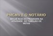 INFLUÊ NCIA DO PROGRAMA NA ATIVIDADE DO TABELIÃO DE NOTAS