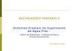 INSTALAÇÕES PREDIAIS II Sistemas Prediais de Suprimento de Água Fria – Tipos de Sistemas, Componentes e Dimensionamento Prof a Eloisa Freire