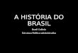 A HISTÓRIA DO BRASIL Brasil Colônia Estrutura Político-administrativa
