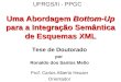 Uma Abordagem Bottom-Up para a Integração Semântica de Esquemas XML Tese de Doutorado por Ronaldo dos Santos Mello Prof. Carlos Alberto Heuser Orientador