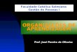 ORGANIZAÇÕES DE APRENDIZAGEM Faculdade Católica Salesiana Gestão de Pessoas I Prof. José Pereira de Oliveira