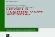 (Hegel-Jahrbuch Sonderband 8) Andreas Arndt, Günter Kruck-Hegels „Lehre Vom Wesen“-Walter de Gruyter (2016)