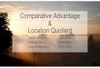 Comparative Advantage and Location Quotient