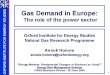 Energy Presentation27 GasDemandinEurope AHonore 2005