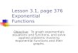 3.1  Exponential FUnctions++