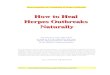 How to Heal  Herpes Outbreaks  Naturally
