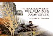 FINANCEMENT DES CHAÎNES DE VALEUR AGRICOLES - Outils et leçons (CTA, FAO – 2013)