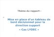 Rapport de stage Mise en place d’un tableau de bord décisionnel pour la direction support LYDEC [  ]