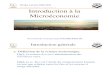 Introduction à la Microéconomie (Faculté d'économie et de Gestion Clémon Ferrand)