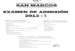 Examen de Admision SAN MARCOS 2012 i Enunciados