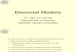 Complete Binomial Models_張森林教授講稿