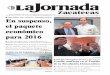 La Jornada Zacatecas, miércoles 30 de diciembre del 2015