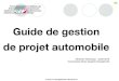 Guide de gestion de projet automobile