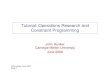 Tutorial: Operations Research and Constraint Programming