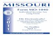 Form MO-1040 Instructions