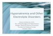 Hyponatremia and Other Electrolyte Disorders