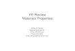 FE Review Materials Properties
