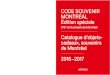 Catalogue CODE SOUVENIR MONTRÉAL 2016-17