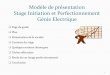 Modèle de présentation Stage Initiation et Perfectionnement Génie 