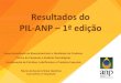 Resultados do PIL-ANP – 1ª edição