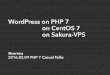 WordPress on PHP7 on CentOS7 on Saraku-VPS