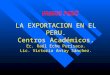La Exportacion en el Peru