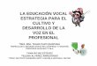 La educación vocal: estrategia para el cultivo y desarrollo de la voz 