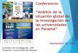 Análisis de la Situación Global de la Investigación en las Universidades en Panamá