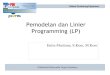 Pemodelan dan Linier Programming (LP)