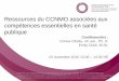 Webinaire du CCNMO : Ressources du CCNMO associées aux compétences essentielles en santé publique
