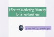 Effective marketing strategy for a new startup business
