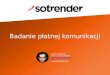 Oferta specjalnych raportów - Sotrender