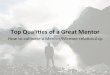 Jerry Novack | Qualities of a Great Mentor