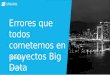 Meetup errores en proyectos Big Data