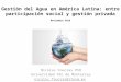 Gestion del agua en América Latina: el caso de México
