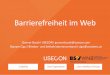 Usecon Experience Webinar "Grundlagen der Barrierefreiheit im Web"
