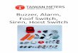 Catalog buzzer, alarm, foof switch, siren, hoist switch Taiwan meters