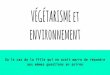 Végétarisme et environnement
