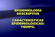 Epidemiología caracterización tiempo 2016