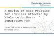 Best practice for families affected by violence in post separation services