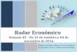 Radar Econômico - Semana 45