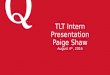 TLT Intern Presentation
