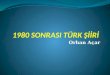 1980 sonrasi türk şi̇i̇ri̇