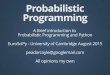 Probabilistic Programming in Python