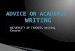 Advice on academic writing