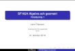 SF1624 Algebra och geometri - Föreläsning 1