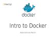 Intro to docker